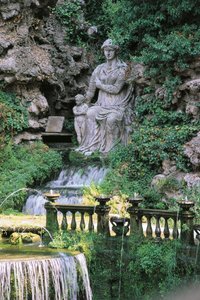Italien, Latium, Rom Provinz, Tivoli, Hadrians Villa, Ovato-Brunnen