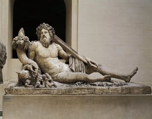 Marmorstatue, die den Tiber darstellt, Tempel von Isis und Serapis, aus Rom von Unbekannt Unbekannt