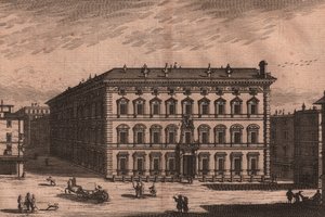 Palazzo Madama, Rom, Latium, Italien, Kupferstich, ca. 165x135 cm von Unbekannt Unbekannt