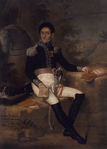 Porträt von Antonio Bonfanti (1768-1851), italienischer General, Gemälde von Zeni, Öl auf Leinwand, 575x42 cm von Unbekannt Unbekannt
