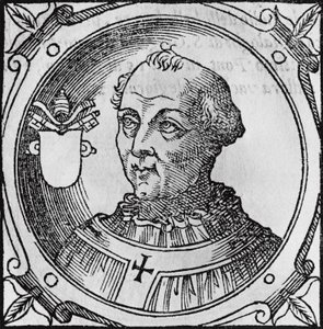 Porträt von Stephan II. oder III. (ca. 714-757), 92. Papst der katholischen Kirche ab 752, Gravur von Unbekannt Unbekannt