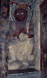 Skulptur aus dem Yungang-Kloster, in der Nähe von Datong, China