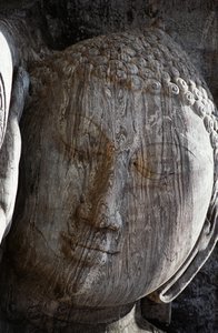 Sri Lanka, antike Stadt Polonnaruwa, Gal Vihara, liegende Buddha-Statue von Unbekannt Unbekannt
