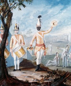 Uniformen der französischen Infanterie während des Amerikanischen Unabhängigkeitskrieges, Gouache von Nicolas Hoffmann, USA von Unbekannt Unbekannt