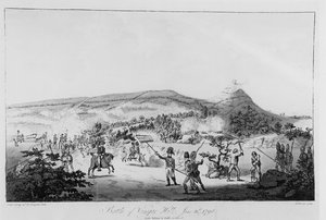 Die Schlacht von Vinegar Hill, 21. Juni 1798 (gestochen von Henry Brocas)
