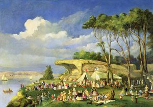 Picknick am Mrs Macquaries Stuhl, 1855