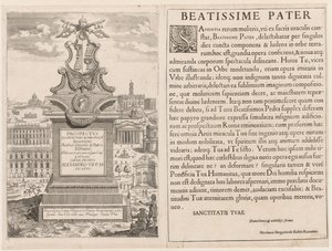 Frontispiz aus Prospectus Locurum Urbis Romae Insignium, 1666