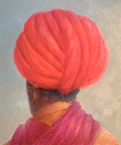 Roter Turban Gelbe Jacke