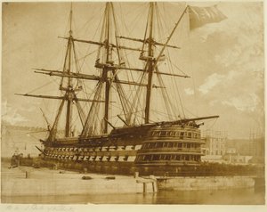 H.M.S. Duke of Wellington in Keyham, England von Linnaeus Tripe