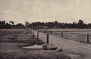 Madura: Der Vygay Fluss mit Damm nach Madura von Linnaeus Tripe