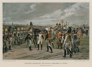 Napoleon dekoriert den russischen Grenadier in Tilsitt