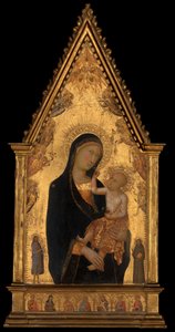 Madonna und Kind mit Heiligen und Engeln, ca. 1350