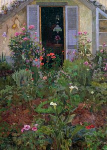 Triptychon oder Garten in Blüte von Llewelyn Lloyd