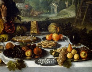 Gedeckter Tisch, Detail aus Eitelkeit des Reichtums