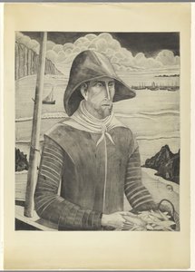 Bretonischer Fischer von Lodewijk Schelfhout (signed by artist)