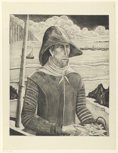 Bretonischer Fischer von Lodewijk Schelfhout (signed by artist)