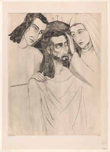 Christus zwischen Johannes dem Täufer und Maria