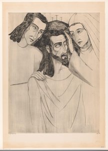 Christus zwischen Johannes dem Täufer und Maria