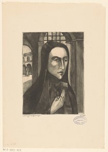 Korsische Frau von Lodewijk Schelfhout (signed by artist)