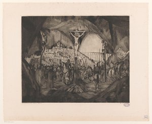 Golgotha I von Lodewijk Schelfhout (signed by artist)
