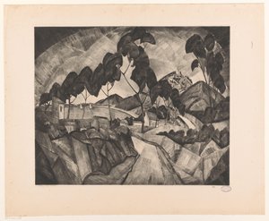 Hügellandschaft in der Provence von Lodewijk Schelfhout (signed by artist)