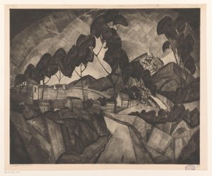 Hügellandschaft in der Provence von Lodewijk Schelfhout (signed by artist)