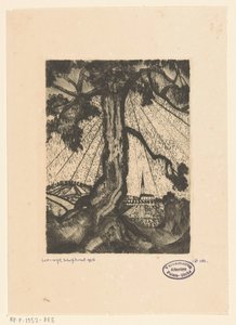 Hügellandschaft mit Siedlung von Lodewijk Schelfhout (signed by artist)