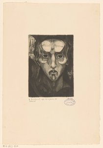 Kopf einer Frau von Lodewijk Schelfhout (signed by artist)