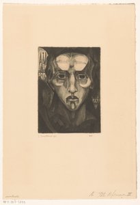 Kopf einer Frau von Lodewijk Schelfhout (signed by artist)