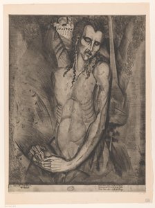 Nackter Mann mit geschlossenen Augen von Lodewijk Schelfhout (signed by artist)