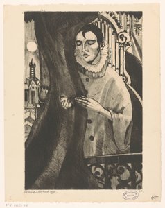 Pierrot II von Lodewijk Schelfhout (signed by artist)