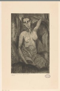 Sitzende Frau von Lodewijk Schelfhout (signed by artist)