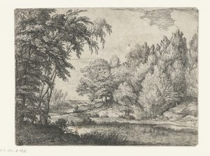 Landschaft mit einem gewundenen Fluss