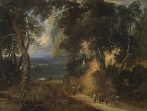 Der Soignes-Wald mit Markthändlern