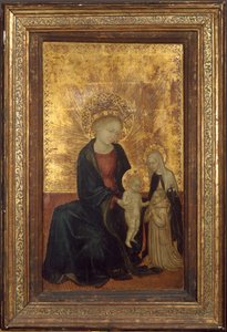 Madonna und Kind mit der heiligen Katharina von Siena und einem Kartäuser Stifter, ca. 1411-24 von Lombard Italian