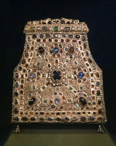 Lombardische Kunst. Reliquiar des Zahns von Johannes dem Täufer (8.-9. Jahrhundert)