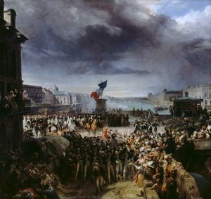 Die Nationalgarde von Paris zieht in die Armee, September 1792 von Léon Cogniet