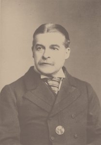Porträt des Komponisten Sir Arthur Sullivan, 1842-1900, 1880er Jahre von London . Photo studio Elliott and