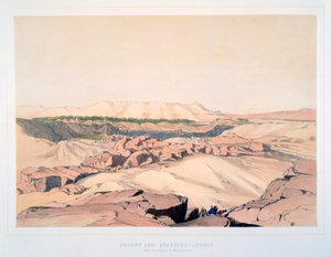 Wüste und Steinbrüche, Assuan, mit der Insel Elephantine, Ägypten, 19. Jahrhundert