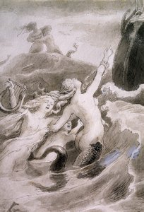 Die kleine Meerjungfrau, Illustration von Lorenz Frolich für Märchen von Hans Christian Andersen von Lorens Frolich
