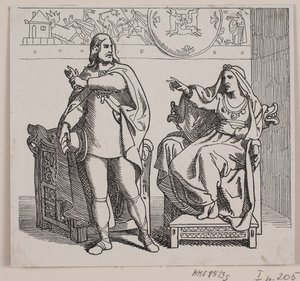 Illustration zu "Svend Tveskægs Zug nach England und die Schlacht bei Svold" von Lorenz Frølich