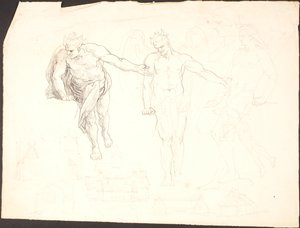 Studien von Luzifer und verschiedenen Gebäudestudien von Lorenz Frølich
