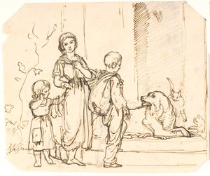 Drei Bettelkinder von Lorenz Frølich