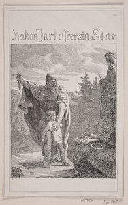 Hakon Jarl opfert seinen Sohn von Lorenz Frølich