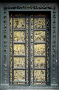 Paradiestor, realisiert von Lorenzo Ghiberti (1378-1443)