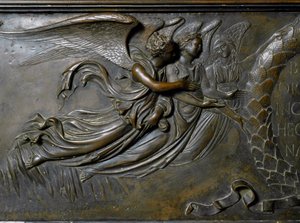 Zwei Engel, Detail des Reliquiars von St. Zenobe (Bronzerelief, 1432-1442)