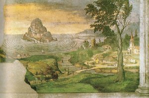 Der Olymp, von einem Labyrinth umgeben