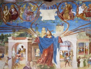 Jesus Christus, Detail des Martyriums der Heiligen Barbara, aus den Geschichten der Heiligen Barbara