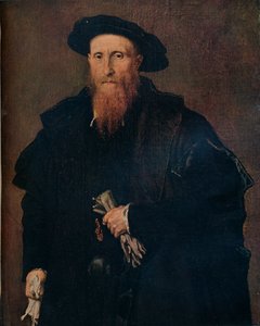 Porträt eines Gentlemans mit Handschuhen, 1543, 1930 von Lorenzo Lotto