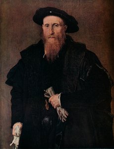 Porträt eines Gentlemans mit Handschuhen von Lorenzo Lotto
